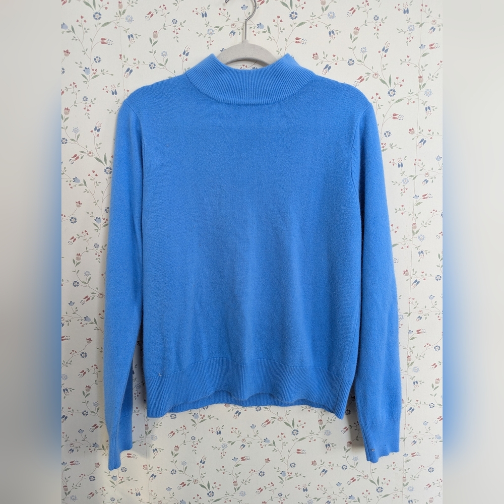 Vintage Blair L Sweater Cowlneck Ribbed Waist Neck Sleeve Hem Soft Acrylic